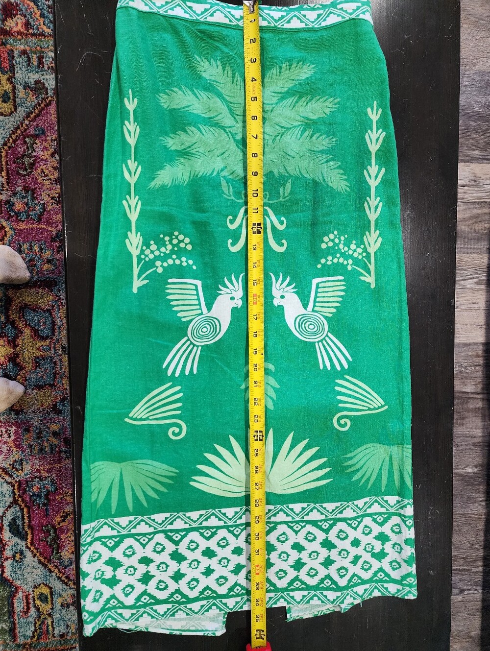 RACHEL ZOE | Green Tropical Print Maxi Skirt | Small - Picture 6 of 6